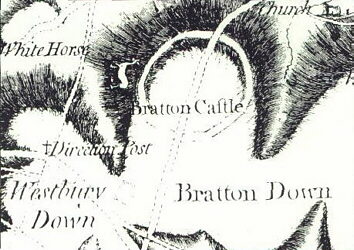 1773 map showing the Westbury horse